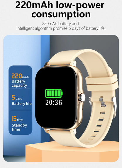 PHONEPACE Y13 Smart Watch with Call Function Fitness Tracker Heart Rate Monitor Alarm Clock for Outdoor Sports Monitoring