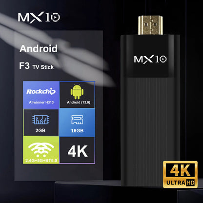 Factory Directly MX10-F3 TV Stick 4K Android 11 Allwinner H313 2.4G&5G Wifi 2GB 16GB Tv Box Fire Tv Stick 4K