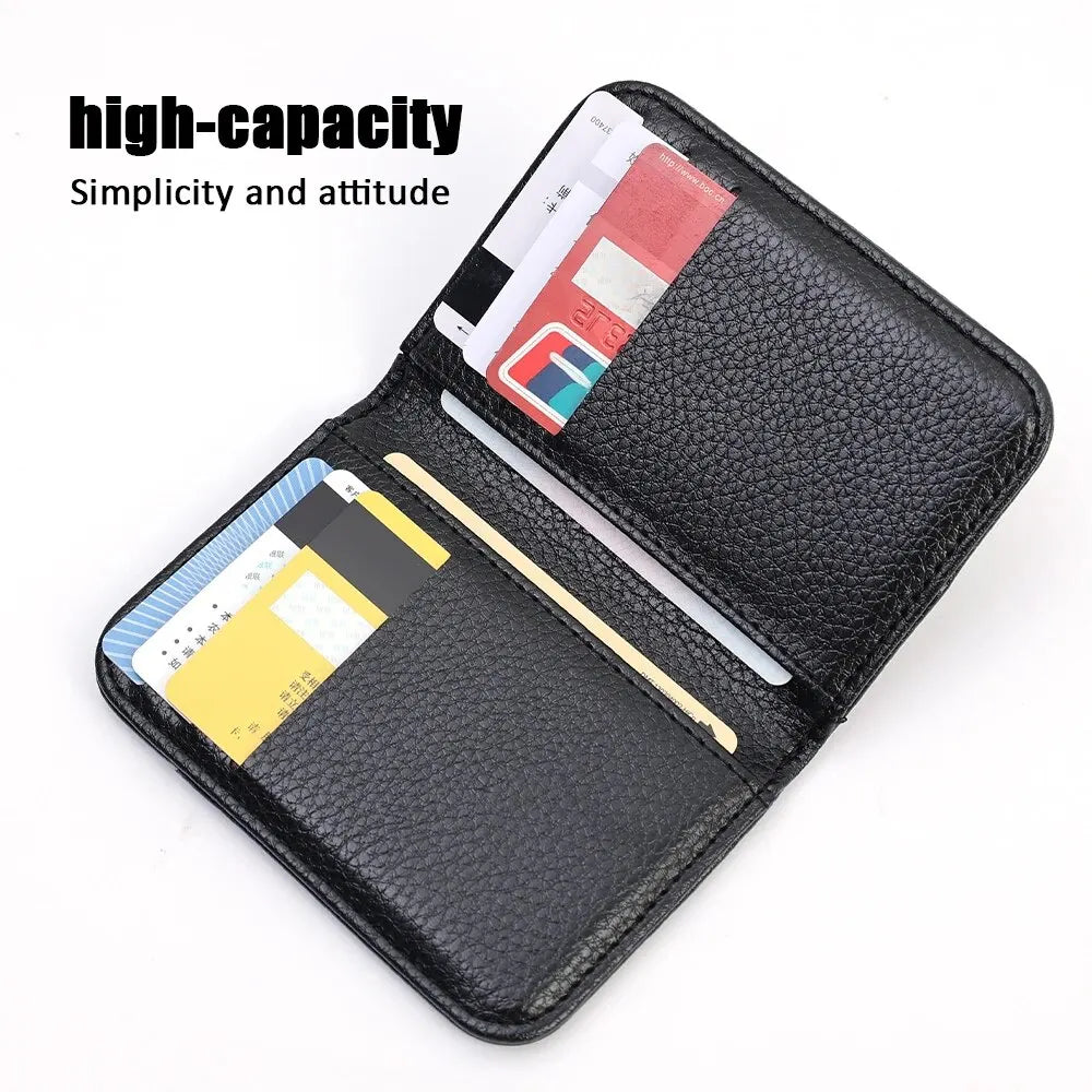 Portable Super Slim Soft Wallet for Men PU Leather Mini ID Credit Card Wallet Purse Card Holders Wallet Thin Small Short Wallets RELUX.STORE