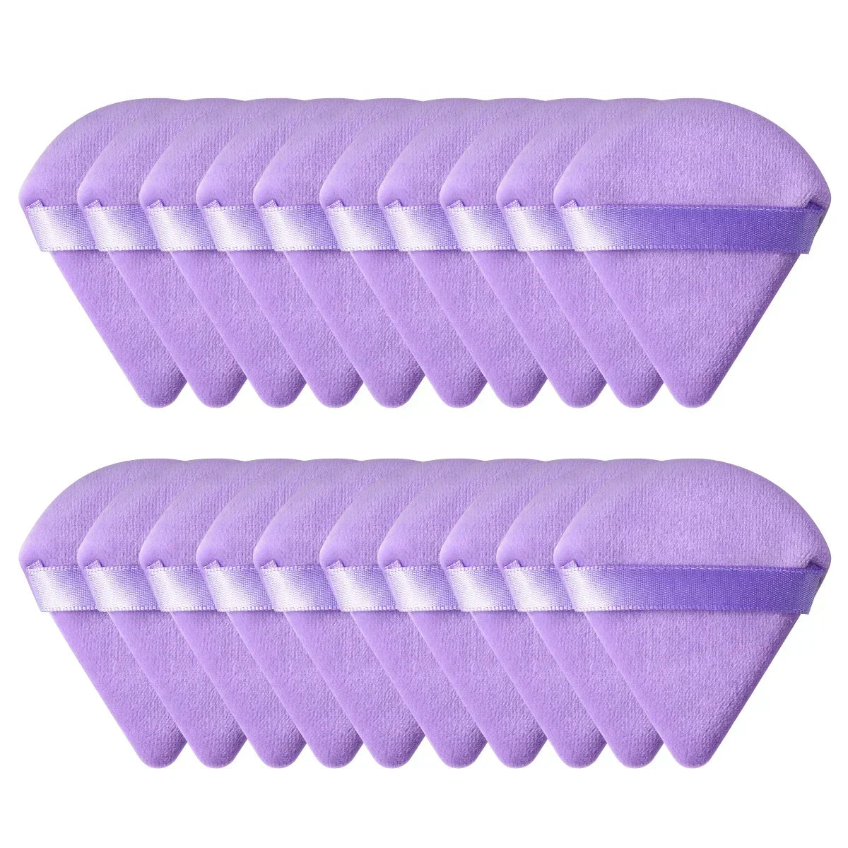 10/20Pcs Triangle Velvet Powder Puff Pizza Flours Mini Face Makeup Sponge Cosmetics Washable Lightweight Makeup Tool RELUX.STORE