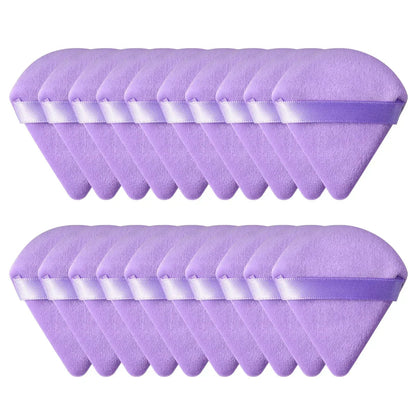 10/20Pcs Triangle Velvet Powder Puff Pizza Flours Mini Face Makeup Sponge Cosmetics Washable Lightweight Makeup Tool RELUX.STORE