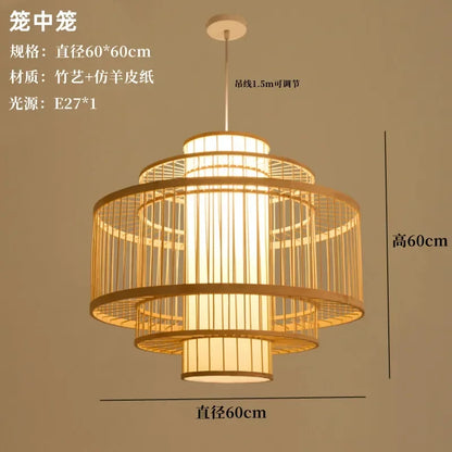 Nordic Chandelier Pendant Lights Lustre Bamboo Luxury Chandelier Pendant Lights Home Decoration Indoor Lighting Las Luces LLPL