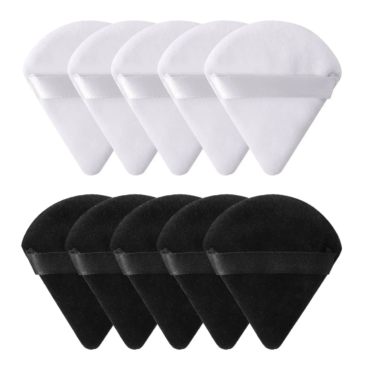 10/20Pcs Triangle Velvet Powder Puff Pizza Flours Mini Face Makeup Sponge Cosmetics Washable Lightweight Makeup Tool RELUX.STORE