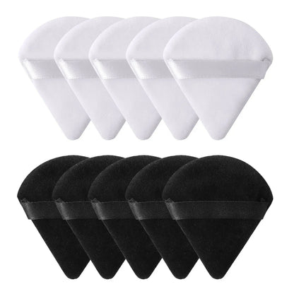 10/20Pcs Triangle Velvet Powder Puff Pizza Flours Mini Face Makeup Sponge Cosmetics Washable Lightweight Makeup Tool RELUX.STORE