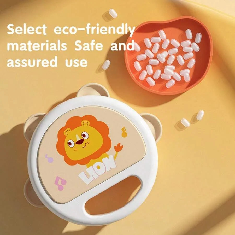 Baby Clapping Tambourine Delicate Tambourines Percussion Instrument Adorable Tambourines Handheld Tambourine Instrument For Kids RELUX.STORE