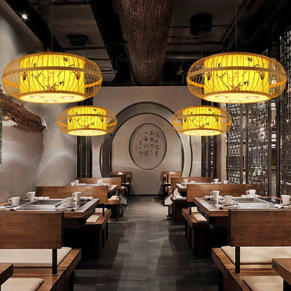 Neo-Chinese Style Handmade Bamboo Chandeliers-Modern Retro Lighting for  Restaurants Hot Pot Tea Rooms B&Bs
