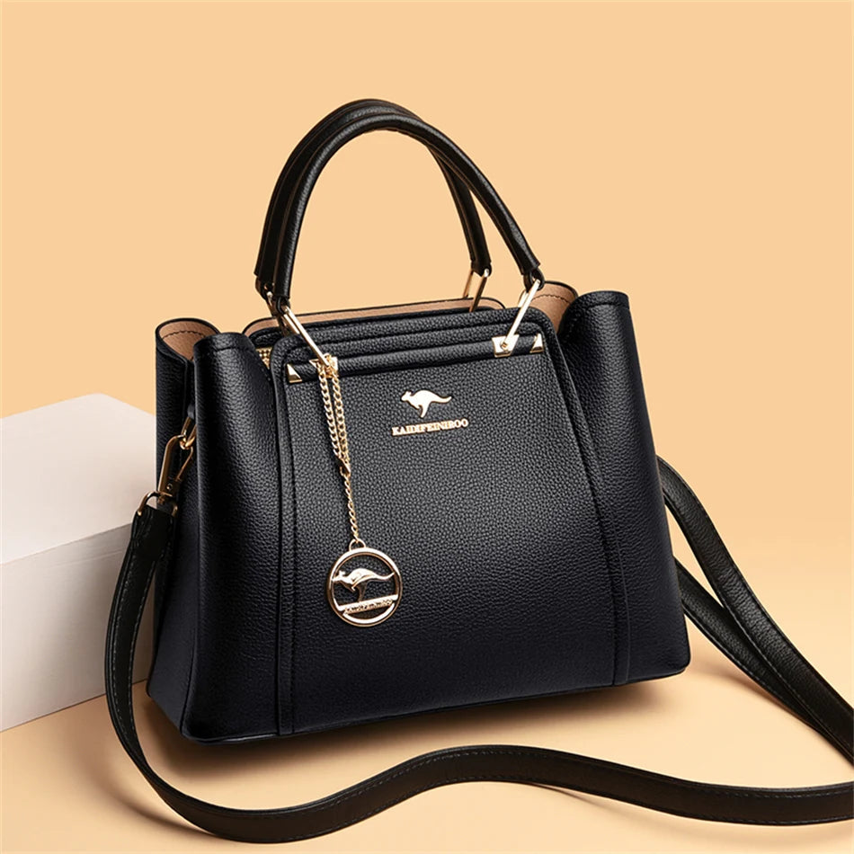 2024 Luxury Women Designer 3 Layers Shoulder Crossbody Sac Ladies Large Capacity Leather Handbags Shopper Brand Messenger Totes RELUX.STORE