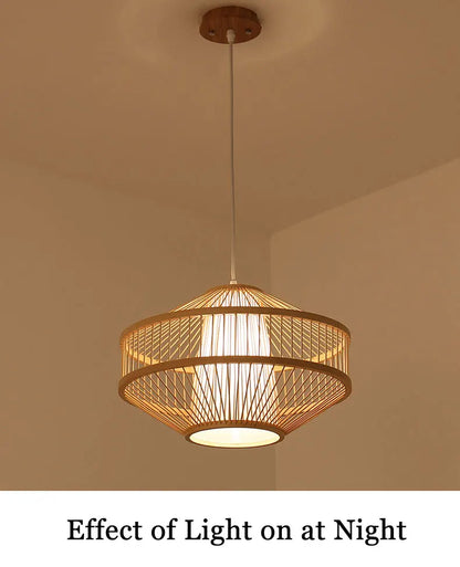 New Chinese Style Bamboo Chandelier Restaurant Lamps Creative Features Restaurant Bar Hot Pot Restaurant Tea House Pentent Lamp