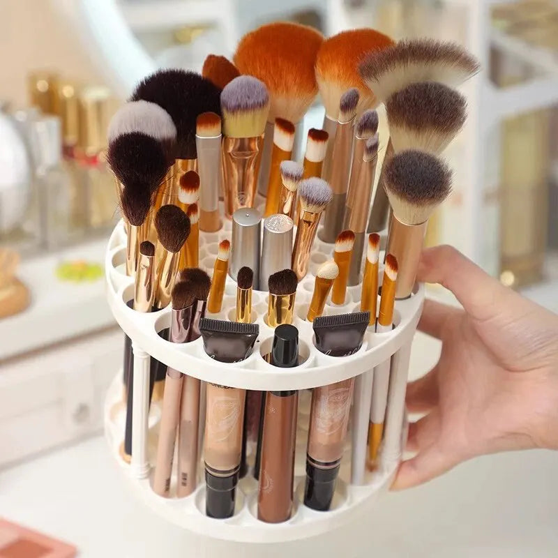 Makeup Brush Storage Rack Desktop Cosmetics Storage Rack Lipstick Makeup Brush Storage Dressing Table Sorting Storage Box RELUX.STORE
