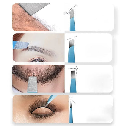 Eyebrow Tweezer Colorful Hair Beauty Fine Hairs Puller Stainless Steel Slanted Eye Brow Clips Removal Makeup Tools RELUX.STORE