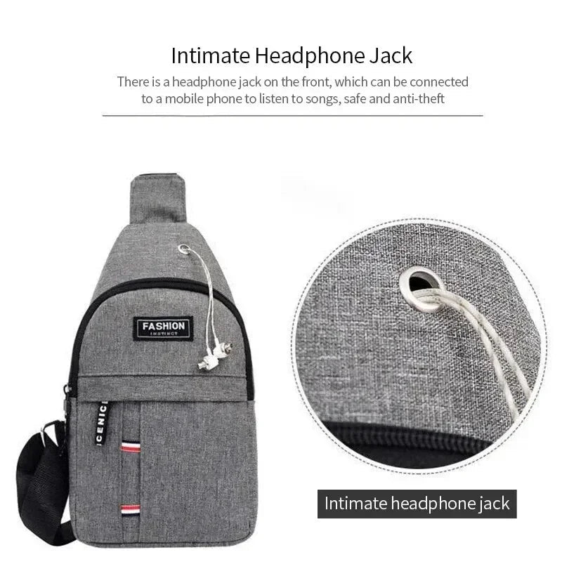 Fashionable and Trendy Lightweight Single Minimalist Shoulder Crossbody Bag for Men with Large Capacity for Leisure and Sports RELUX.STORE