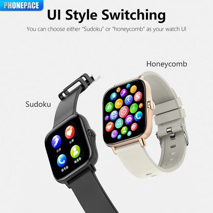PHONEPACE Y13 Smart Watch with Call Function Fitness Tracker Heart Rate Monitor Alarm Clock for Outdoor Sports Monitoring