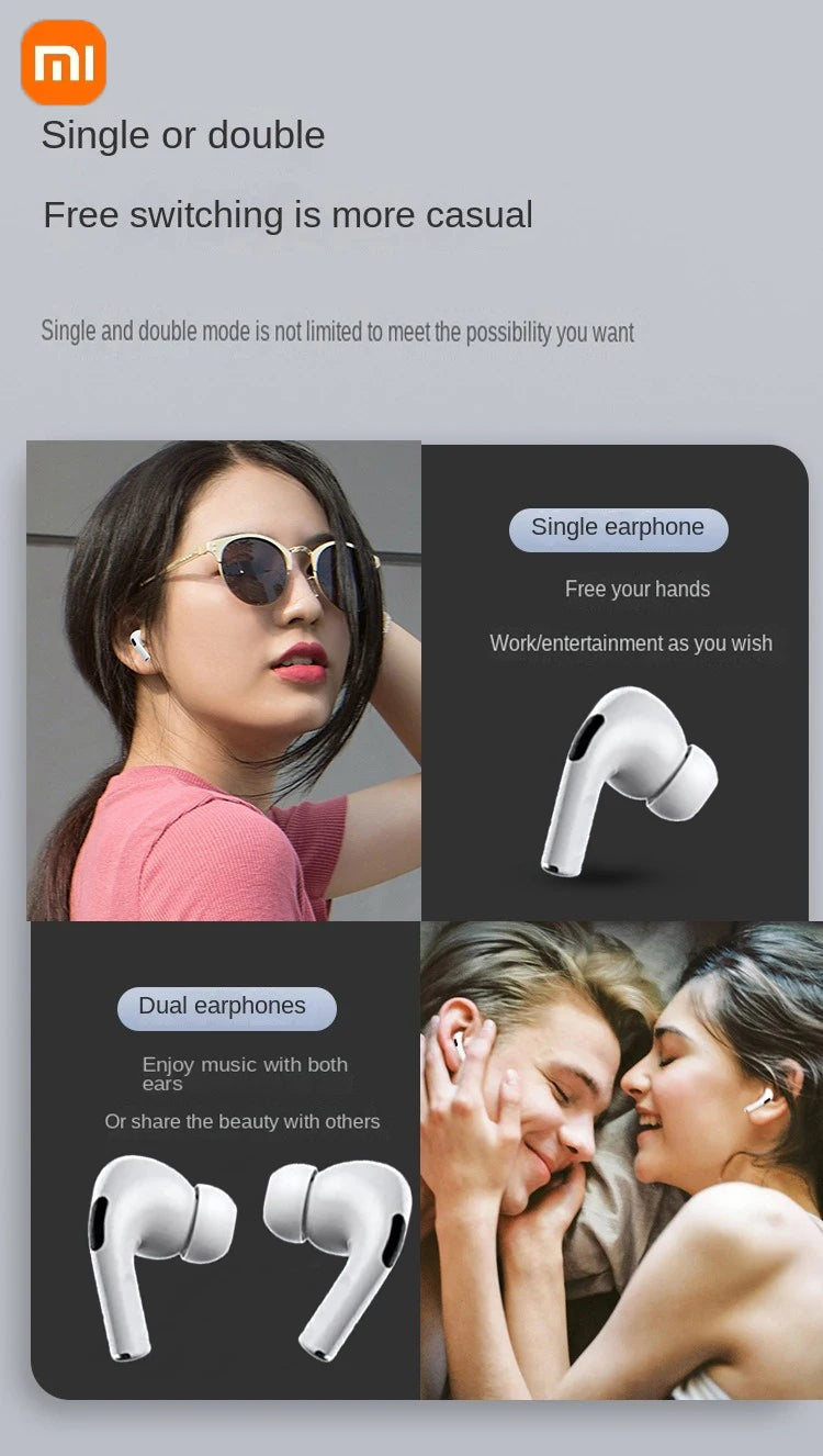 Xiaomi wireless headphones, in-ear, HiFi stereo, Bluetooth, noise cancellation, Sports gaming headset.