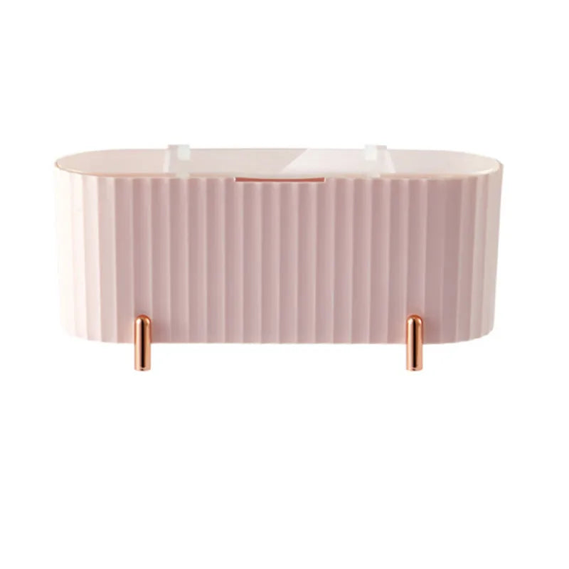 Cotton Swab Organizer Holder Cotton Pad Storage Box Transparent Remover Paper Makeup Box With Lid Dustproof Desktop Makeup RELUX.STORE