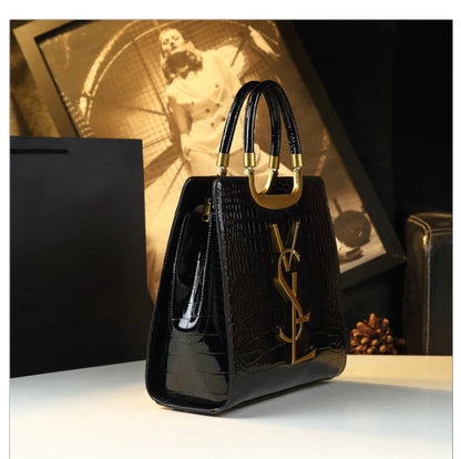High-grade light luxury handbag 2024 new autumn and winter fashion Tote bag women's crocodile print single shoulder crossbodybag RELUX.STORE