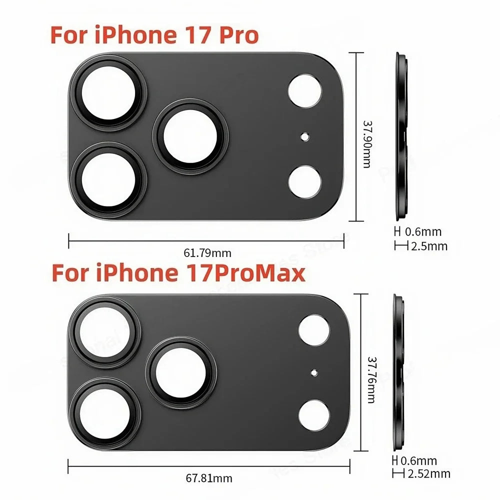 1Set HD Metal Ring Tempered Glass Lens Protector Film For IPhone 17 Air Pro Max Anti-scratch Back Camera Cover Phone Accessorios RELUX.STORE