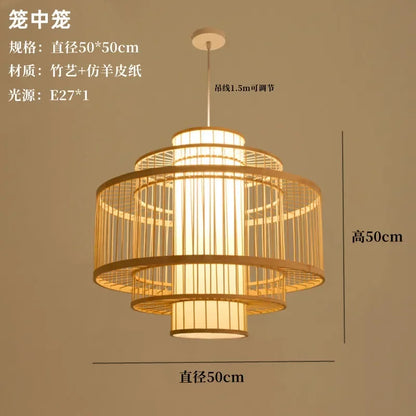 Nordic Chandelier Pendant Lights Lustre Bamboo Luxury Chandelier Pendant Lights Home Decoration Indoor Lighting Las Luces LLPL