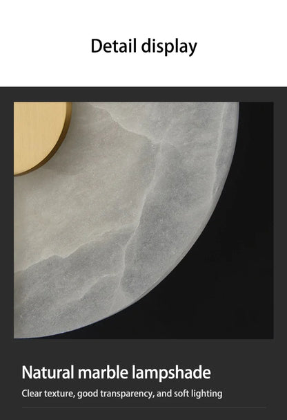 LUMA Modern Luxury Creative Marble Wall Light - Alabaster Marble Wall Sconce for Bedroom Bedside Living Room Aisle Indoor Decor