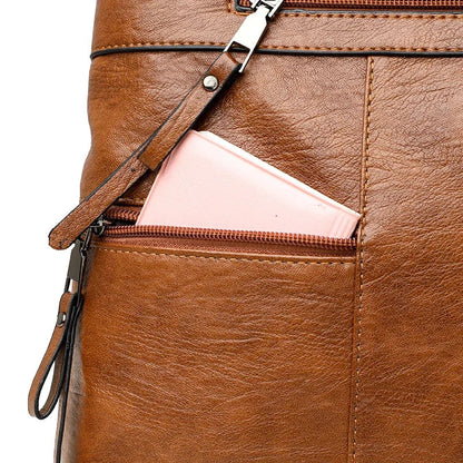 Elegant Handbag for Women High Quality Leather Top-Handle Bags Purse Ladies Shoulder Crossbody Bag Large Casual Tote 2025 Hot RELUX.STORE