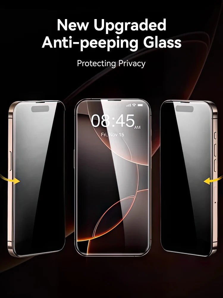 Joyroom 1/2PCS For iPhone 17 Pro Max Anti-Spy Glass Privacy Screen Protector Glass For iPhone 17 Pro 17 Air Tempered Glass Film RELUX.STORE