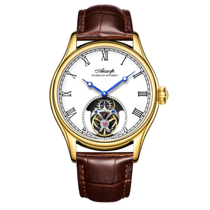 Aesop Real Flying Tourbillon Movement Mechanical Watches Luxury Watch for Men Skeleton Tourbillon Watch Sapphire Official StoreS