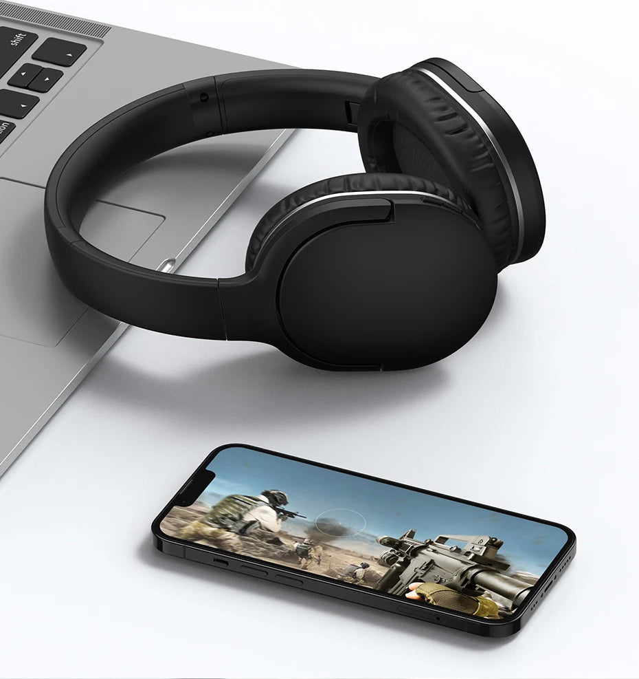 Baseus D02 Pro Wireless Headphones Bluetooth Earphone 5.3 Foldable Headset Sport Over the Ear Headphone Gaming Bluetooth Earbuds RELUX.STORE