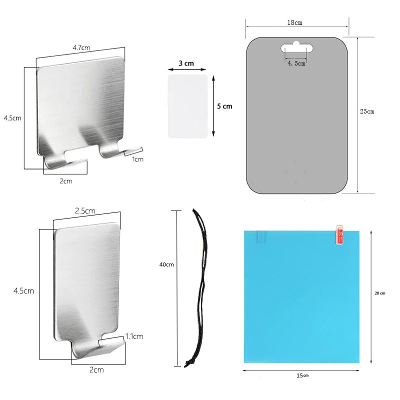 Acrylic Anti Fog Mirror Bathroom Tools Shower Shaving Fogless Mirror Washroom Travel Accessories With Wall Suction For Men Women