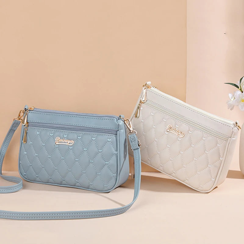 Embroidery Messenger Bags Women Leather Handbags Bags for Women Sac a Main Ladies hair ball Hand Bag RELUX.STORE