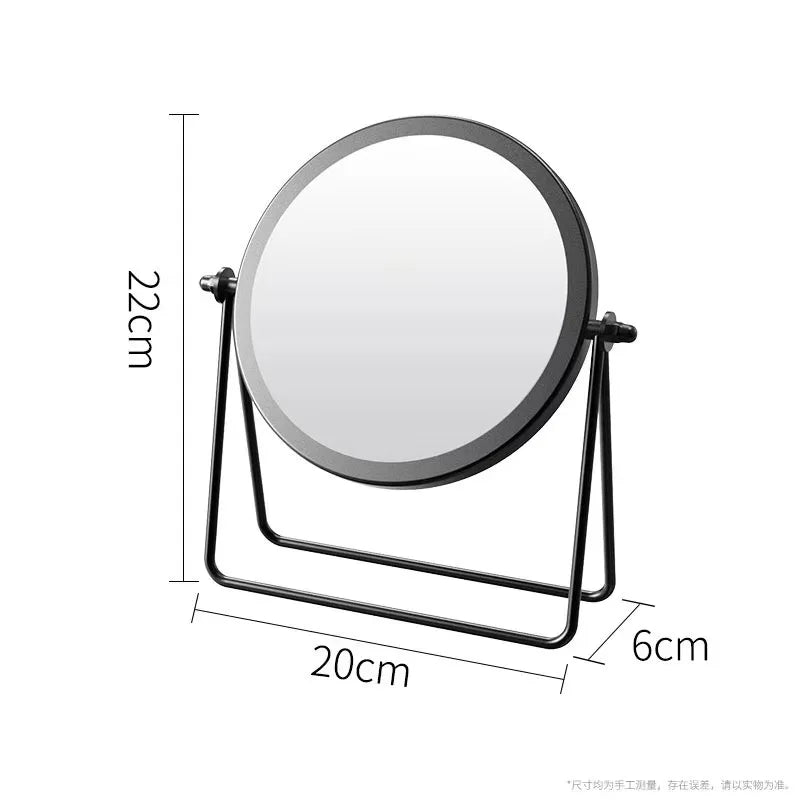 360 Degrees Rotate Iron Desktop Mirror Texture Ladies Makeup Mirror Creative Iron Mirror Strong Sense Of Style RELUX.STORE