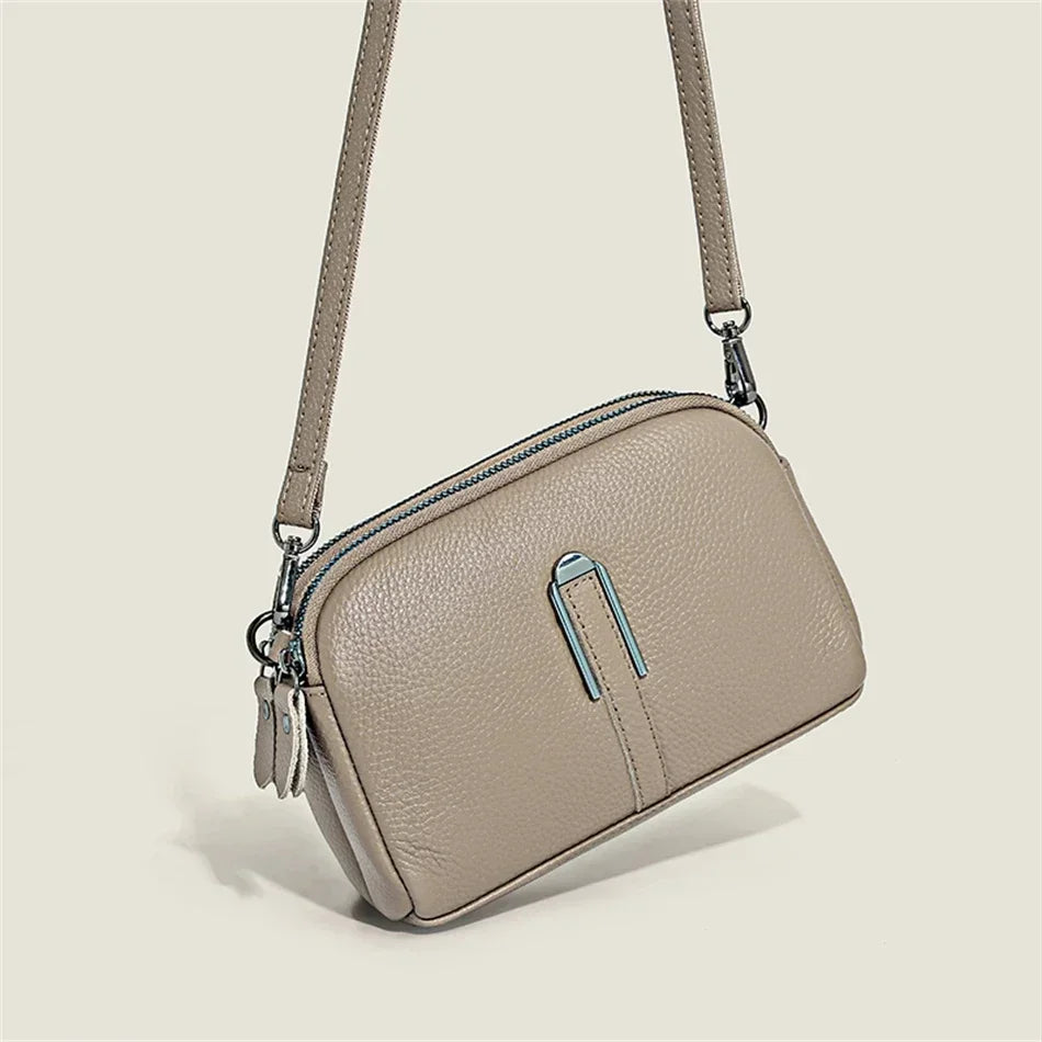 Genuine Leather Shoulder Bag Luxury Women's Handbags Bag for Woman 2024 Female Clutch Phone Bags Casual Crossbody Messenger Bags