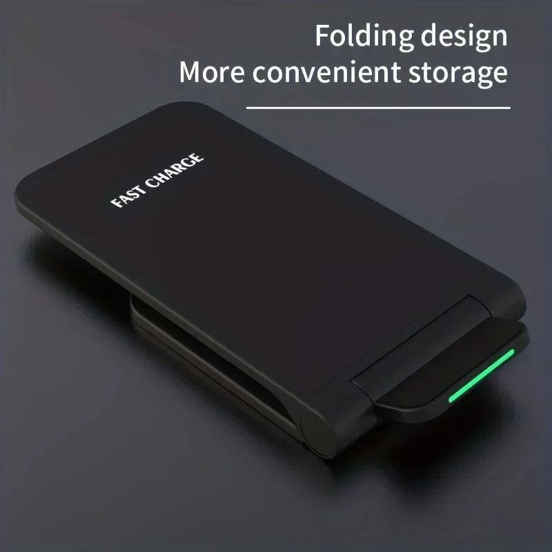 Foldable 30W Wireless Charger Stand Pad For iPhone 16 15 14 13 12 Pro X XS 8 Samsung Xiaomi Induction Fast Charging Dock Station