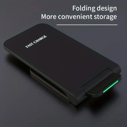 Foldable 30W Wireless Charger Stand Pad For iPhone 16 15 14 13 12 Pro X XS 8 Samsung Xiaomi Induction Fast Charging Dock Station