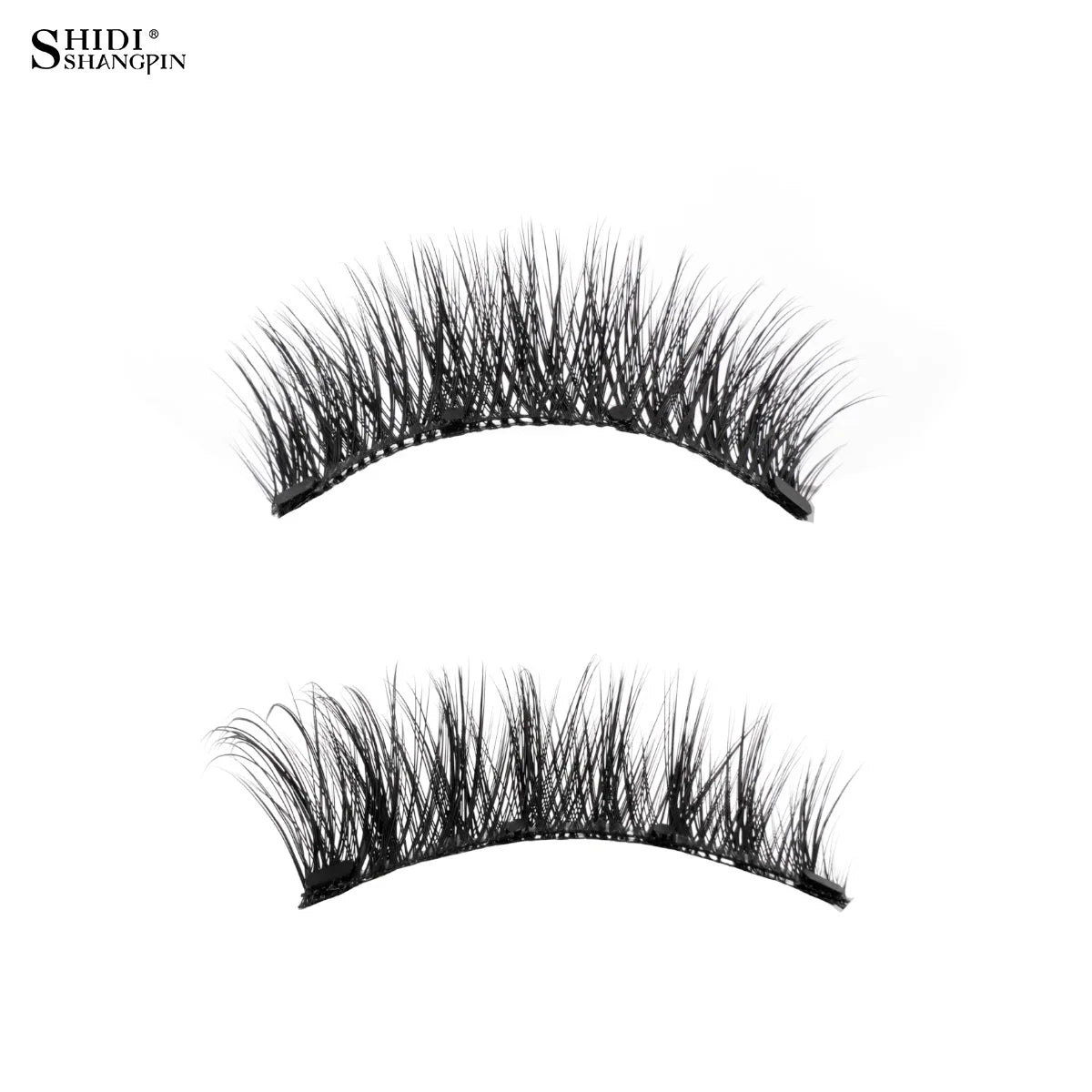 2 Pairs Magnetic Eyelash Natural Look Fluffy False Eyelashes Reusable Magnetic Eyelash Set with Applicator No Glue Need Makeup RELUX.STORE