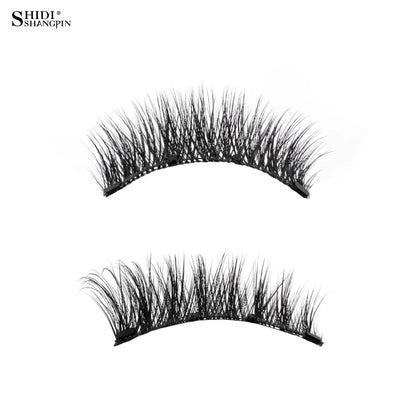 2 Pairs Magnetic Eyelash Natural Look Fluffy False Eyelashes Reusable Magnetic Eyelash Set with Applicator No Glue Need Makeup RELUX.STORE