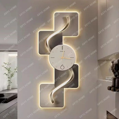hot sale  Design Wall Clocks Big Size Art Luminous Living Room Wall Clock Minimalist Modern Home Decor