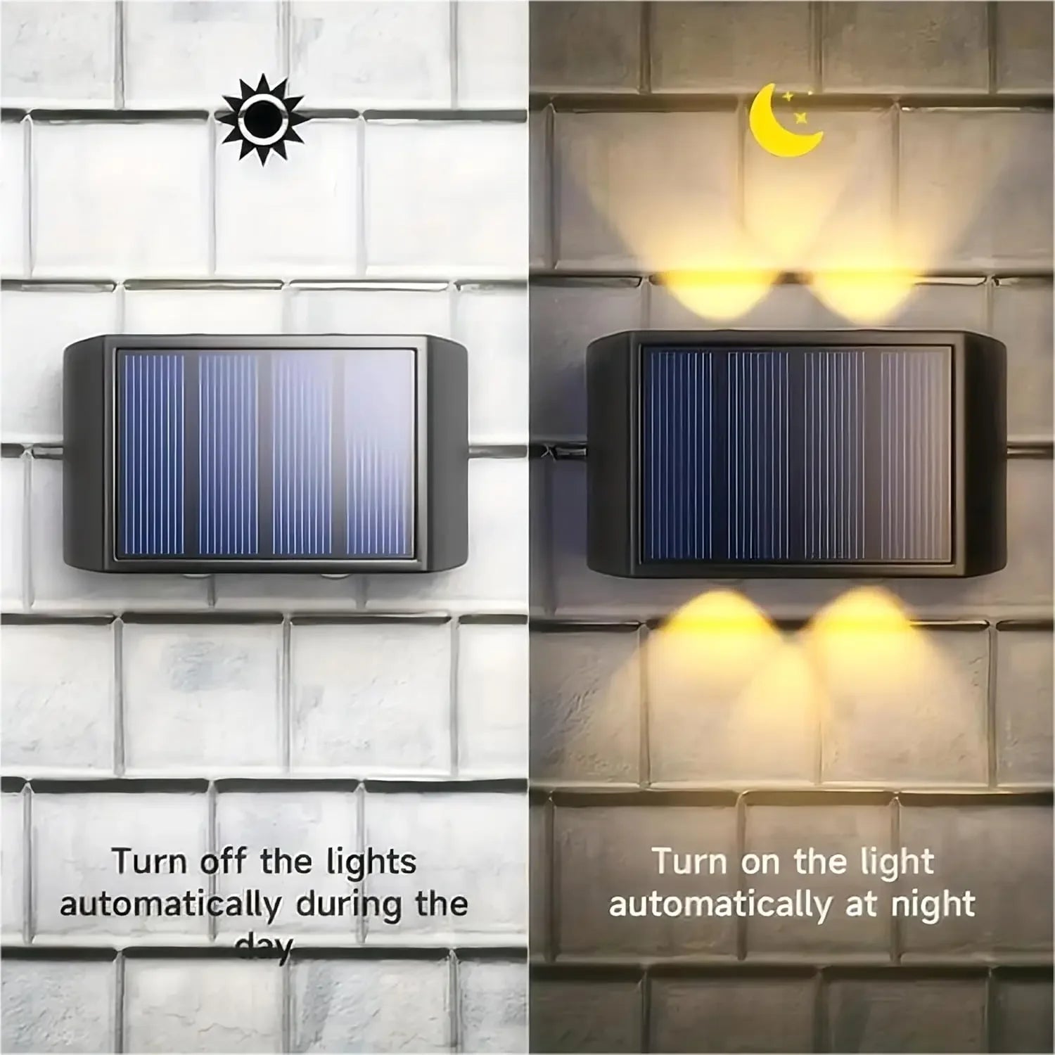 Solar LED Light, Outdoor Waterproof Wall Lamp, Dusk to Dawn Fence Lighting for Summer Garden Yard Porch Walkway Camping Home Dec RELUX.STORE