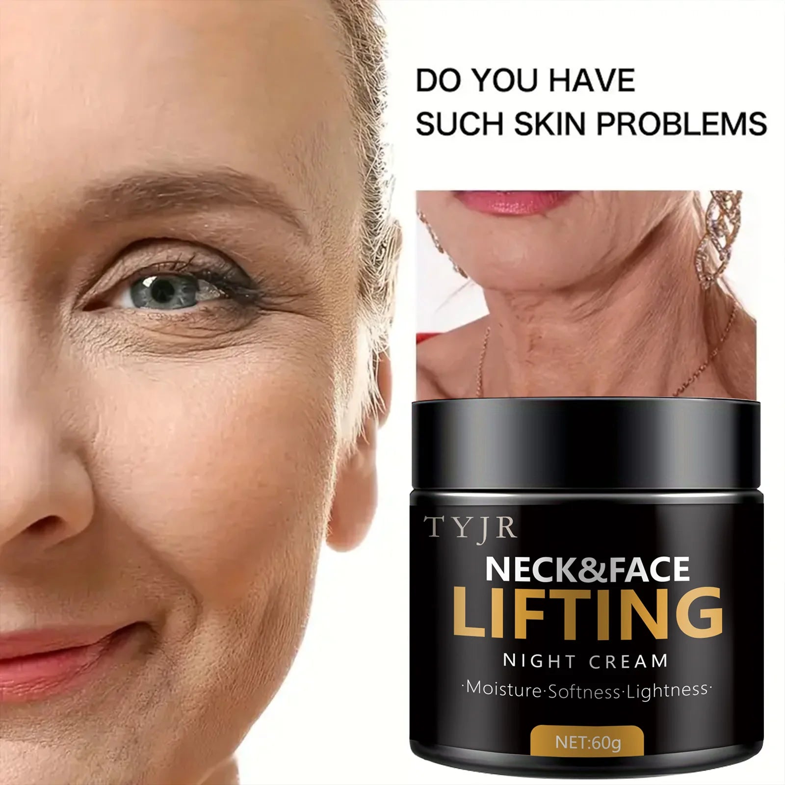 Neck Lines Protein Cream Collagen Eliminate Neck Fine Lines Anti-ageing Lift Rejuvenation Nourish Eliminate Double Chin SkinCare RELUX.STORE