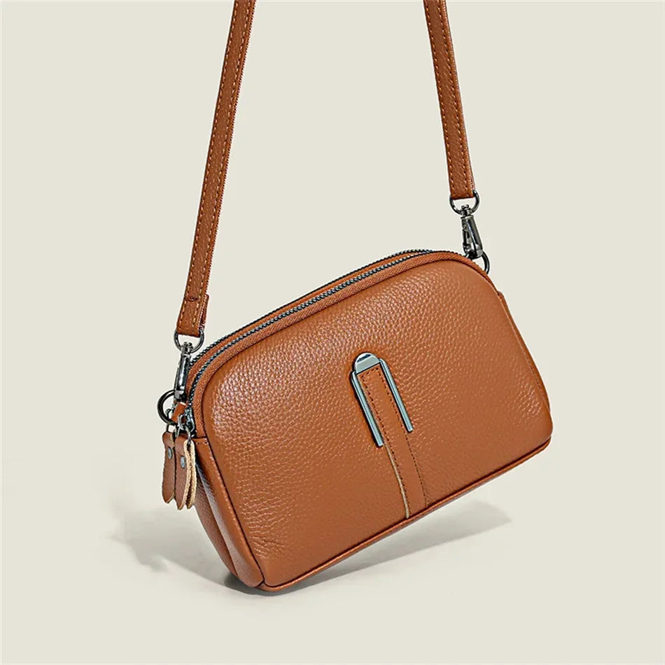 Genuine Leather Shoulder Bag Luxury Women's Handbags Bag for Woman 2024 Female Clutch Phone Bags Casual Crossbody Messenger Bags