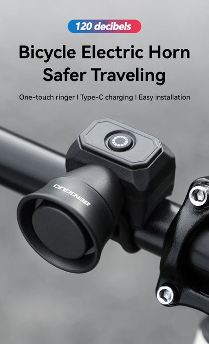 Bicycle Horn Mountain Bike Mini USB Charging Waterproof Electronic Bike Bell Riding Equipment Children's Scooter Accessories