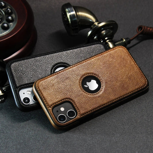 Ultra Thin Slim Business Leather Cover For iPhone 17 Air 16E 16 15 14 12  Pro Max 13 Mini Shockproof Phone Case RELUX.STORE