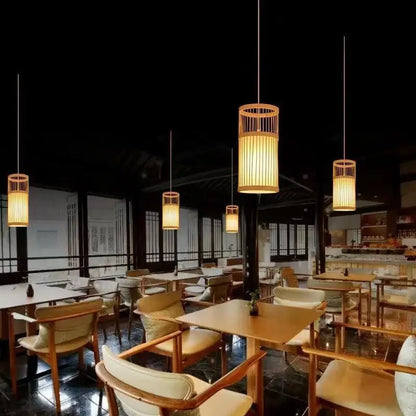 Chinese Style Bamboo Art Bamboo Chandelier Creative Zen Teahouse Restaurant Hotel Hot Pot Shop B&B Japanese Style Bamboo Lantern