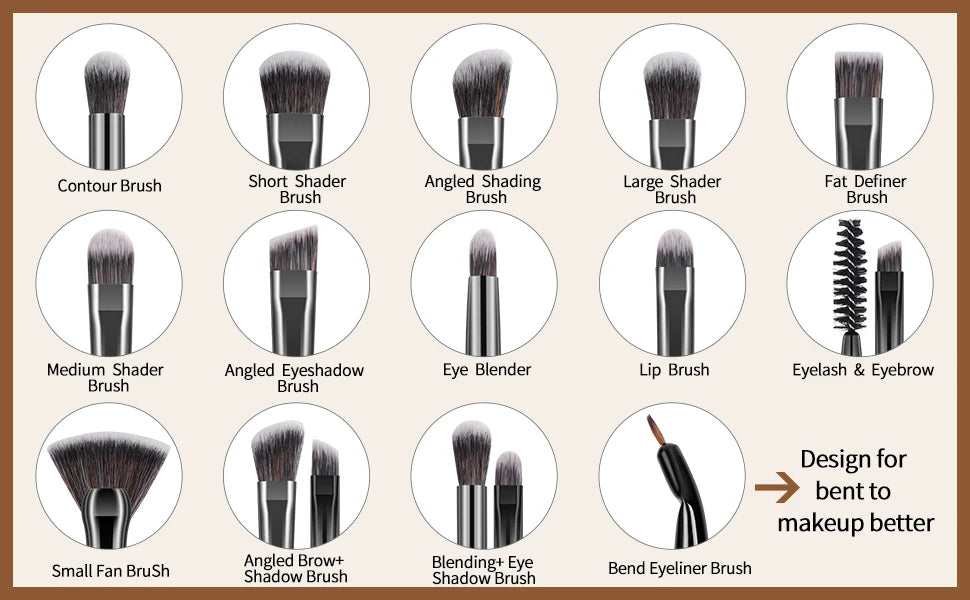 MAANGE Professional Gift Box 25 Pieces Makeup Brushes Kit Face Eye Beauty Brushes For Foundation Conceal Eyeshadow Contour Brush RELUX.STORE