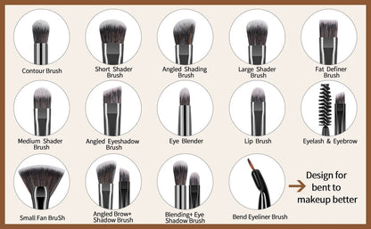 MAANGE Professional Gift Box 25 Pieces Makeup Brushes Kit Face Eye Beauty Brushes For Foundation Conceal Eyeshadow Contour Brush RELUX.STORE