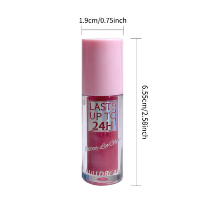 Flowing light Glitter Lip Glaze Long Lasting Lip Gloss Waterproof Liquid Lipstick Makeup Lip Oil Lip Tint Moisturizing RELUX.STORE