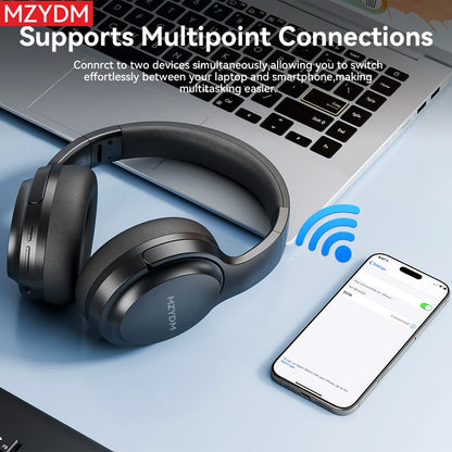 MZYDM DJ16 Foldable Wireless Headphones, Bluetooth Stereo Earphones Super Bass With Mic Noise Cancelling Headset For Iphone PC