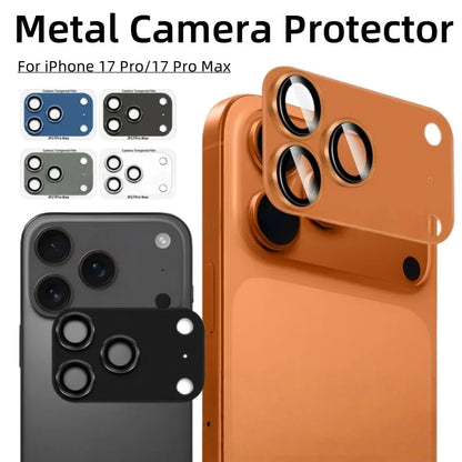 Armor Camera Lens Protector For iPhone 17 Pro max 17pro Metal Case Ring Back Lens Tempered Glass Cover for iphone17pro Cap RELUX.STORE