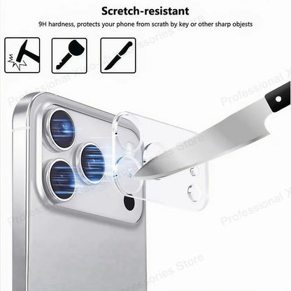 3PCS Full Cover Camera Lens Protector Glass For iPhone 17 Pro Max Air 16 15 14 Pro Max Anti-scratch Waterproof Clear Lens Glass RELUX.STORE