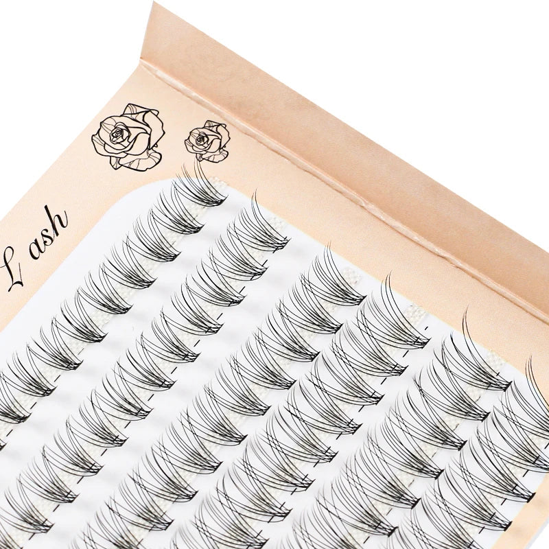 6 Rows 120 Bundles Eyelash Extension Natural Russian Volume Faux Cils Eyelashes Individual 10/20/30D Cluster False Lashes Makeup RELUX.STORE