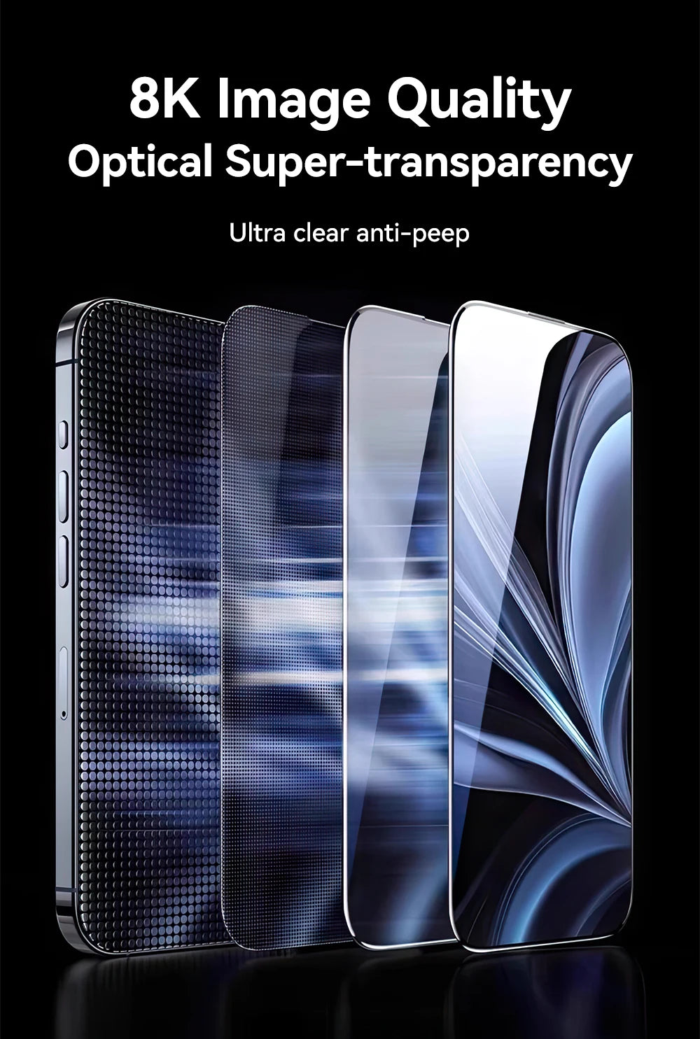 Joyroom 1/2PCS For iPhone 17 Pro Max Anti-Spy Glass Privacy Screen Protector Glass For iPhone 17 Pro 17 Air Tempered Glass Film RELUX.STORE
