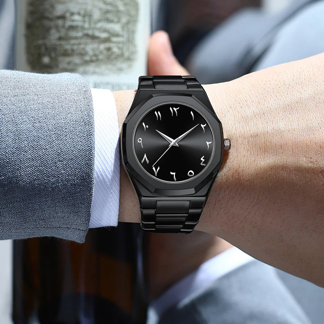 Stainless Steel Band Men Wrist Watches For Male Clock Top Brand Luxury Fashion Black Men Watches Quartz Wristwatches